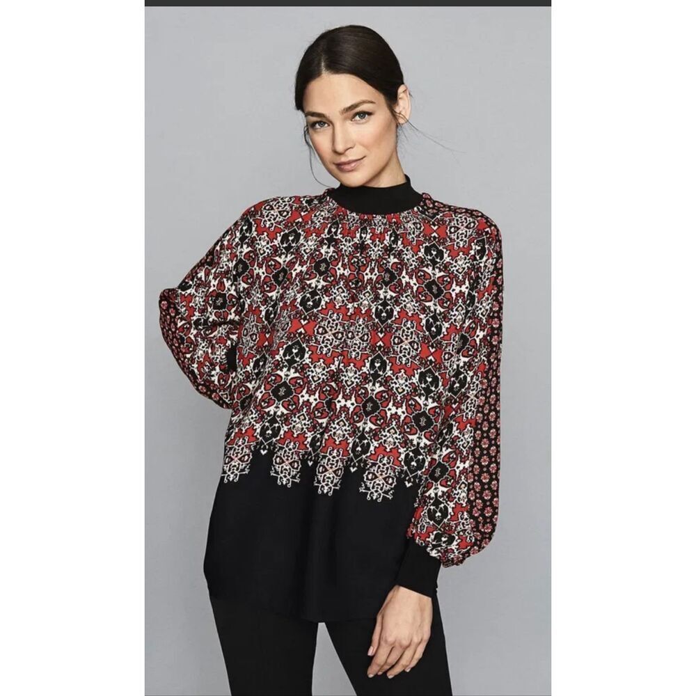 Reiss Maisie High Neck Blouse Sz 4 Small
